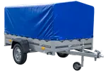 UNITRAILER GARDEN TRAILER 230 FD: Robuster PKW-Anhänger, Stützrad, 80 cm Hochplane