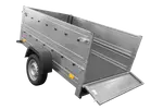 UNITRAILER Garden Trailer 201 KIPP PKW-Anhänger mit Extra-Bordwänden – Vielseitig, Kippbar, 750 kg zGG