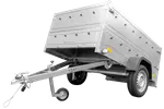 UNITRAILER Garden Trailer 201 KIPP PKW-Anhänger mit Extra-Bordwänden – Vielseitig, Kippbar, 750 kg zGG