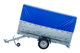 Vielseitiger PKW-Anhänger GARDEN TRAILER 264 KIPP mit Stützrad, Hochplane und Bordwänden