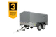 UNITRAILER Kippbarer Gartenanhänger 264/2: Robuster Doppelachser mit Stützrad & Plane