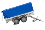 UNITRAILER GARDEN 265/2 KIPP Zweiachsanhänger 264x150 mit H-800 Rahmen & blauer Plane