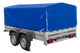 UNITRAILER GARDEN 265/2 KIPP Zweiachsanhänger 264x150 mit H-800 Rahmen & blauer Plane