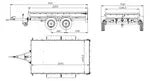 Robuster UNITRAILER GARDEN 265/2 Kipp-Zweiachsanhänger mit Hochplane und Rahmen