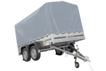 Robuster UNITRAILER GARDEN 265/2 Kipp-Zweiachsanhänger mit Hochplane und Rahmen