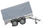 Robuster UNITRAILER GARDEN 265/2 Kipp-Zweiachsanhänger mit Hochplane und Rahmen