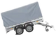 Robuster UNITRAILER GARDEN 265/2 Kipp-Zweiachsanhänger mit Hochplane und Rahmen