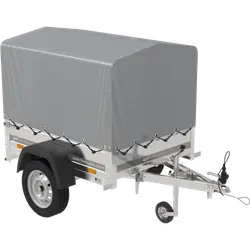 Robuster 750 kg Kippanhänger Garden Trailer 150 KIPP Hochplane Stützrad