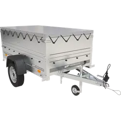 UNITRAILER GARDEN TRAILER 200 KIPP: Kippbarer PKW-Anhänger mit Bordwänden & Zubehör