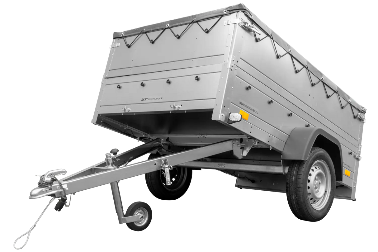 UNITRAILER GARDEN TRAILER 201 KIPP: Kippbarer PKW-Anhänger mit hohen Bordwänden
