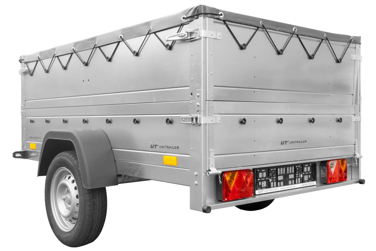 UNITRAILER GARDEN TRAILER 201 KIPP: Kippbarer PKW-Anhänger mit hohen Bordwänden