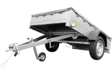 UNITRAILER Garden Trailer 201 KIPP PKW-Anhänger – 200x125 cm, 750 kg, Flachplane, Stützrad