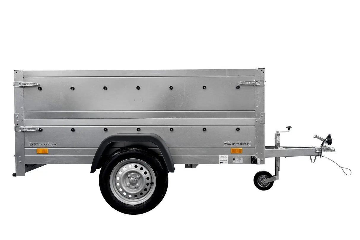 UNITRAILER Garden Trailer 201 KIPP PKW-Anhänger mit Extra-Bordwänden – Vielseitig, Kippbar, 750 kg zGG