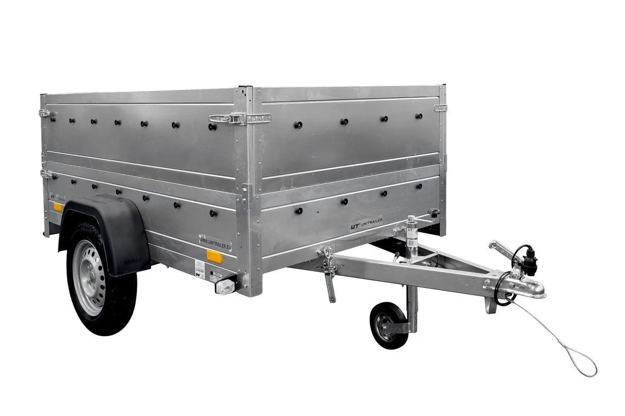 UNITRAILER Garden Trailer 201 KIPP PKW-Anhänger mit Extra-Bordwänden – Vielseitig, Kippbar, 750 kg zGG