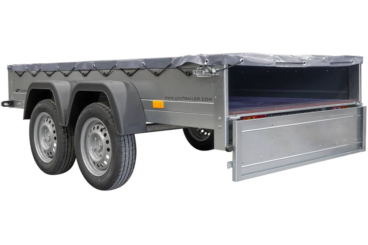 Robuster UNITRAILER Gartenanhänger 264/2 Kipp: Vielseitig, Stützrad, Plane & Planenträger