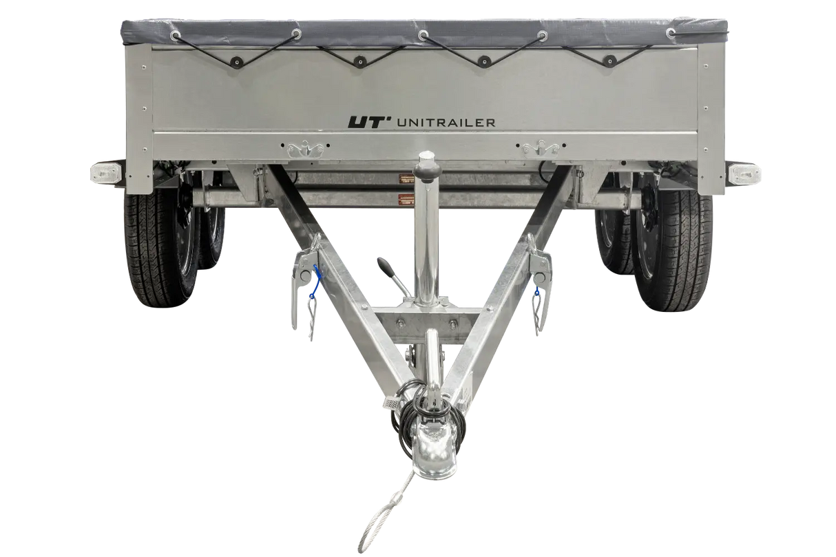 Robuster UNITRAILER Gartenanhänger 264/2 Kipp: Vielseitig, Stützrad, Plane & Planenträger