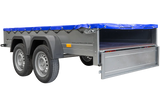 UNITRAILER Gartenanhänger 264/2 Kipp: Robuster Zweiachser mit Stützrad & Blauer Plane